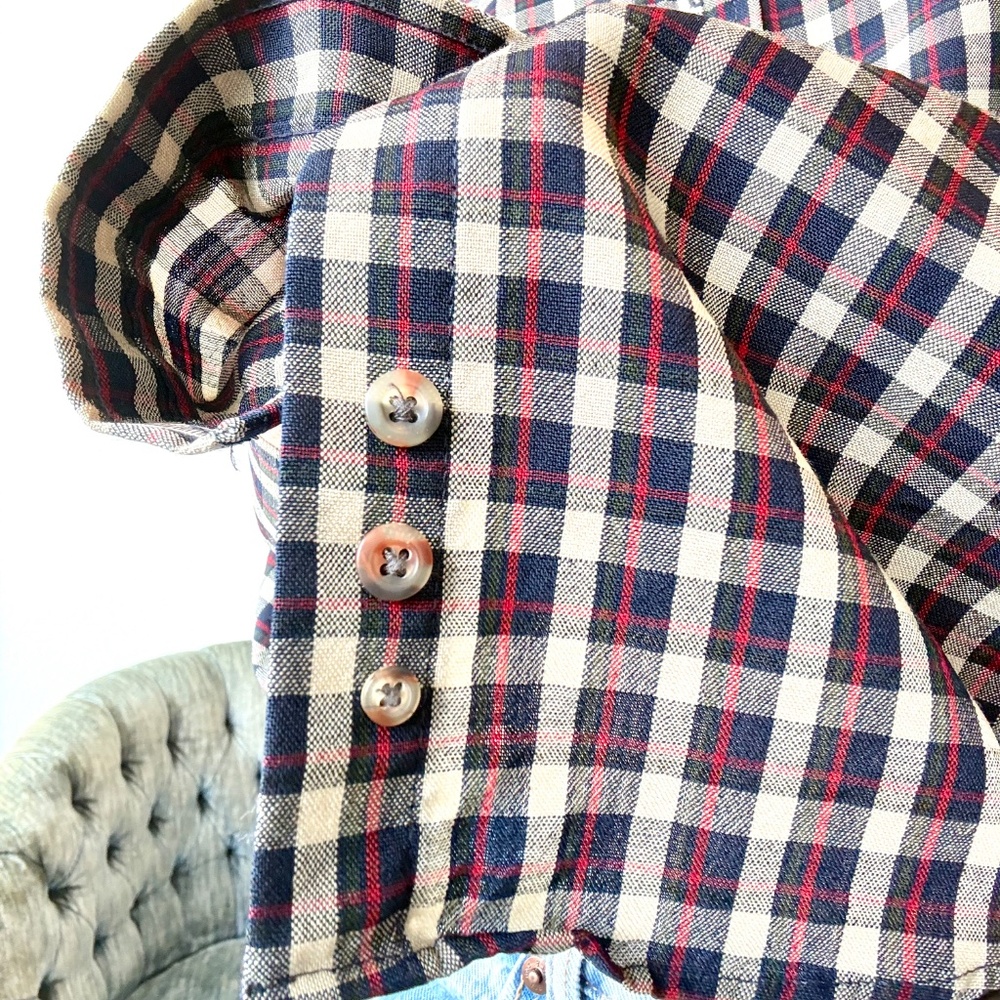 Pendleton Vintage Lightweight Wool Plaid Button D… - image 8